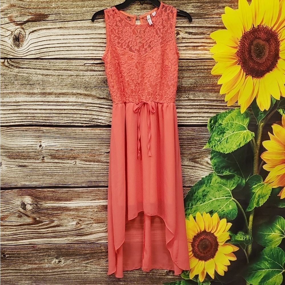 Attitude Unknown orange maxi dress size small